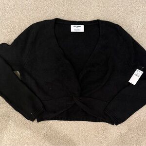 Old Navy Women's Black Twist-Front Sweater